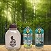 Zak Designs The Lion King - Simba, Timon and Pumbaa Stainless Steel Water Bottle 15.5 oz with One Hand Operation Action Lid and Built-in Carrying Loop, with Straw is Perfect for Kids