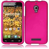 For Alcatel One Touch Fierce 7024W Cover Case (Hard Hot Pink)