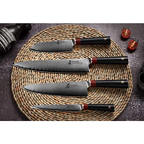 TUO Damascus 5.5 inch Santoku Knife Kitchen Damascus Knives with