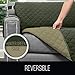 Sofa Shield Original Patent Pending Reversible Oversize Sofa Slipcover, 2 Inch Strap Hook, Seat Width Up to 78 Inch Washable Furniture Protector, Couch Slip Cover, Oversize Sofa, Hunter Green Sage