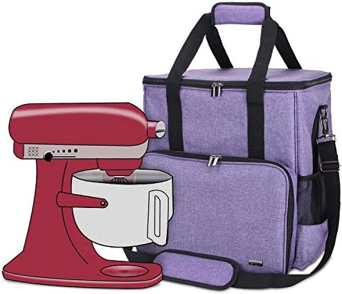 Luxja Portable Storage Bag For Kitchenaid Mixers And Extra Accessories (Compatible With All 68 Quart Kitchenaid Mixers) Purple