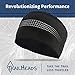 TrailHeads Womens Ponytail Headband - Reflective, Moisture Wicking Hair Headband for Running, Winter - Adrenaline Series - Black Reflective