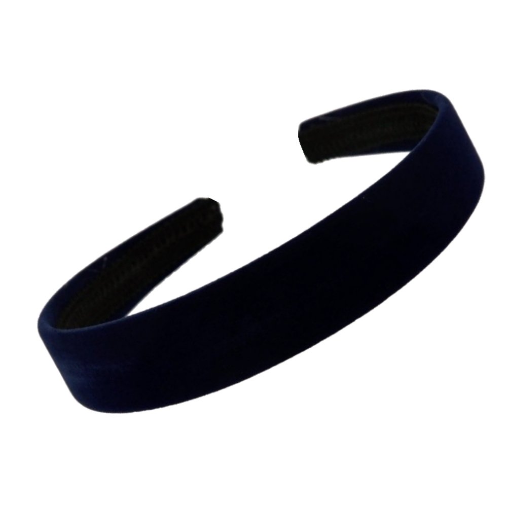 Pritties Accessories Velvet Feel Alice Hair Band Headband 2.5cm (1") Wide (Blue,Navy) โ image 1