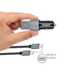 meagoes tipo de carga rápida 3.0 Adapter + 1 pack C Cord
