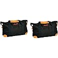 Indian Motorcycle Deluxe Saddlebag Travel Bags in Black, Pair, Leather Handles, Full Zippered Closure, Specific for Challenger, Chieftain, Indian Pursuit Elite, Roadmaster, and More, OEM 2885131