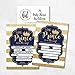 Hadley Designs 25 Little Prince Baby Shower Invitations, Navy & Gold Sprinkle Invite for Boy, Modern Gender Theme, Cute Printed Fill or Write In Blank Printable Card, Unique Coed Party Stocks