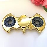 Inspirationc Small Portable Metal Batman Hand Spinner Fidget Toy for Killing Time Relieves Stress Anxiety And Relax for Children Fast Bearing EDC Focus Toy Help ADHD sufferers--Gold