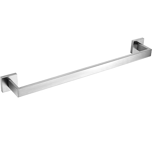 IJDD Towel Rack for Bathroom, 23.6'' Single Towel Bar, Screw-in Wall Mounted, for Large Bath Towel (Brushed Nickle)