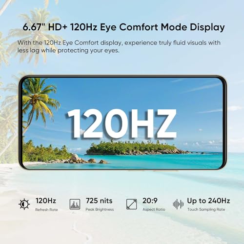 realme C71 Telefono Cellulare Sbloccato Display 120Hz, 8GB RAM 256GB ROM Smartphone con Batteria 6000mAh e Ricarica Rapida 45W, Cellulari Android Dual SIM con Impronta Digitale Laterale, NFC, Bianco
