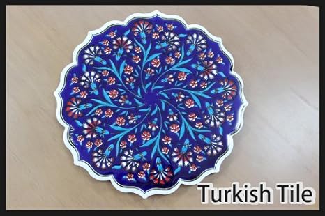 Amazon Co Jp アウトレット 鍋敷き トルコタイル Kutahya デザインプレート 鍋敷き トルコ タイル トルコ雑貨 陶器 トルコ製 花 柄 キッチン雑貨 インテリア雑貨 鍋しき 0047 アウトレット かけ 小傷 割れあり ホーム キッチン