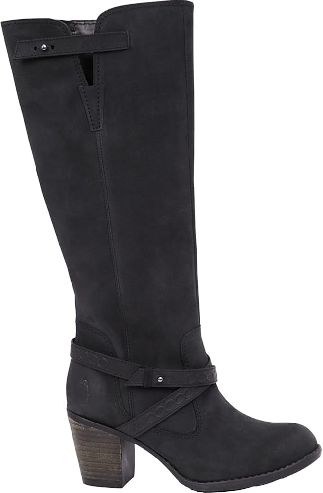 Hush Puppies Women's Gussie Moorland Leather Knee High Boots Black UK 8