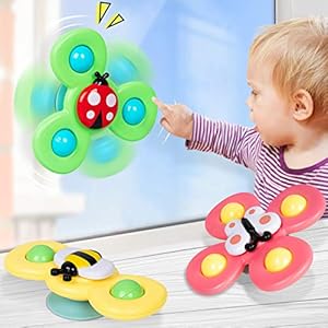 NARRIO Travel Toys for 1 Year Old Boy Gifts, Suction Cup Spinner Infant Baby Toys 12-18 Months, First Easter Birthday…