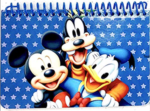 Disney Mickey and Minnie Mouse Drawstring Backpacks Plus Lanyards with Detachable Coin Purse and Autograph Books (Set of 6) (Dark Blue - Dark Blue)