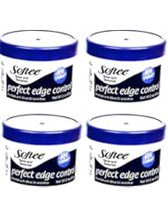 2pk Softee Perfect Edge Control enriched with olive oil and aloe 2 oz+Edge Control Brush