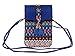 KISS GOLD(TM) Women's Folk Style Mini Shoulder Bag Cellphone Pouch(Dark Blue)