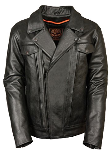Milwaukee Leather Men's Pistol Pete Jacket (Black, X-Large) (JLK DOUBLE SIDE)