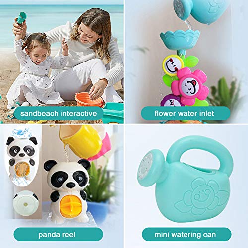 Pveath Bath Toy for Toddlers Babies Music Waterfall Sprinker , Environmentally and Non-Toxic Beach Bath Fountain Toy . (Panda)