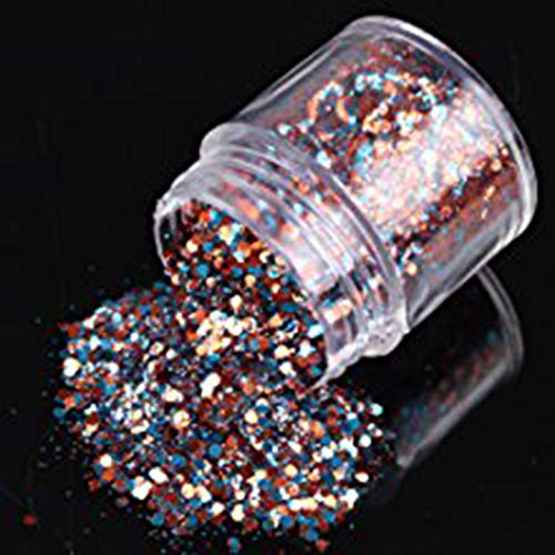 COKOHAPPY 8 Boxes Holographic Unicorn Cosmetic Festival Chunky Glitter Ultra-thin Sequins Iridescent Flakes Sparkles Hexagon Tips Mixed Paillette Face Eyes Body Hair Nail Art - Thumbnail 6