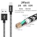 Jpinbo iphone chargers 3Pcs 3ft/6ft/10ft Extra Long Nylon Braided Cord Lightning Cable USB Charging Charger for iPhone 7/7Plus/6S Plus,SE/5S/5C/5,iPad Air/Pro/Mini,iPod Nano Black/Gray,3Piece
