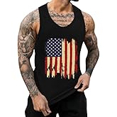 ONLYSTORY Mens Graphic Tank Tops Crewneck Gym Muscle Beach Hawaii Sleeveless Shirts