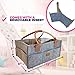 Baby Diaper Caddy Organizer, Nursery Storage Tote Bag, Diaper Storage Basket for Changing Table, Portable Car Travel Bin, Must Haves for Boy or Girl Baby Registry, by Baby Republic (Gray)