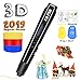 3D Printing Pen for Kids,Uvital 3D Drawing Doodler Pen with LED Display and Model Making Arts and Crafts for Drawing Doodling Painting with PLA Material and USB Power Supply(Black)