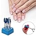 Makartt Blue Nail Drill Bits Set Tungsten Carbide 7Pcs Acrylic Nail File Drill Bit Manicure Pedicure Remove Gel Polish Poly Nail Extension Gel B-09