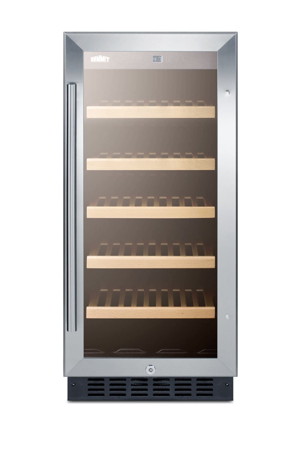 Summit 15” Wine Cellar, 23 Bottle Capacity, 2.2 cu.ft., Built-In Wine Cellar, ADA Compliant, Stainless Steel- ALWC15