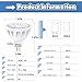MR16 LED Light Bulbs with GU5.3 Base UL-Listed 50W Equivalent Halogen Replacement Warm White 3000K 5W 12V Spotlight with 450 Lumens 6 Packs by COOWOO
