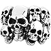Men's Vintage Classic Gothic Embossed Skull Biker Stainless Steel Ring Band Silver Black