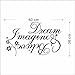 Witkey Dream Imagine and Believe Inspirational Wall Decal Stickers Quotes Saying and Words DIY Home Decor Vinyl Wall Murals Art Decor Room Home Decoration