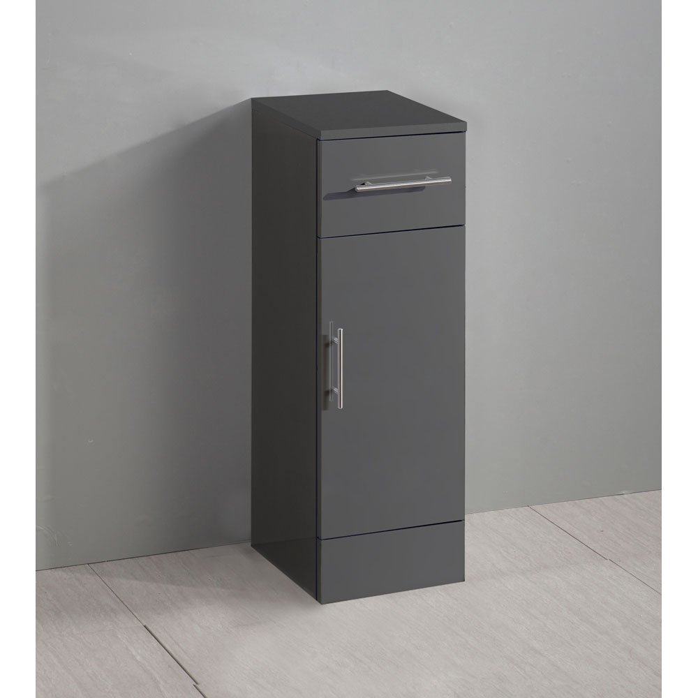 Roman At Home Grey High Gloss Bathroom Cabinet Amazon Co Uk Kitchen Home