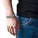 COOLSTEELANDBEYOND Mens Stainless Steel Curb Chain Bracelet High Polished Silver Color