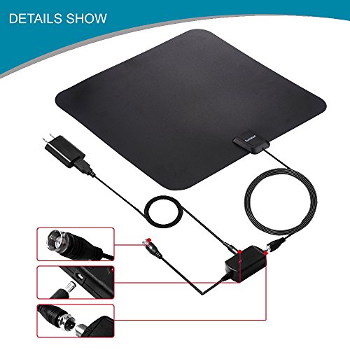 TV-Antenna-Sumasun-50-Miles-Indoor-HDTV-Antenna-for-Digital-TV-with-Detachable-Amplifier-Signal-Booster-165FT-High-Performance-Coaxial-Cable-Upgraded-Version-Better-ReceptionBlack