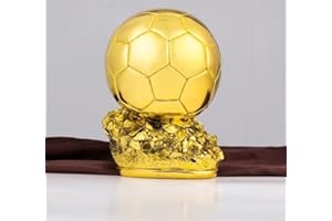 Yiwoop Ballon d'Or World Cup Gift Soccer Golden Ball Soccer Trophy Best Player Award Birthday Gift Card