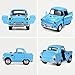 Toy Diecast Car Play Vehicles, Classic Diecast Model Cars, Old Car Models, Moving Vehicle Toys, Pull Back Action with Lights and Sounds 1:38 - iPlay, iLearn (Blue)