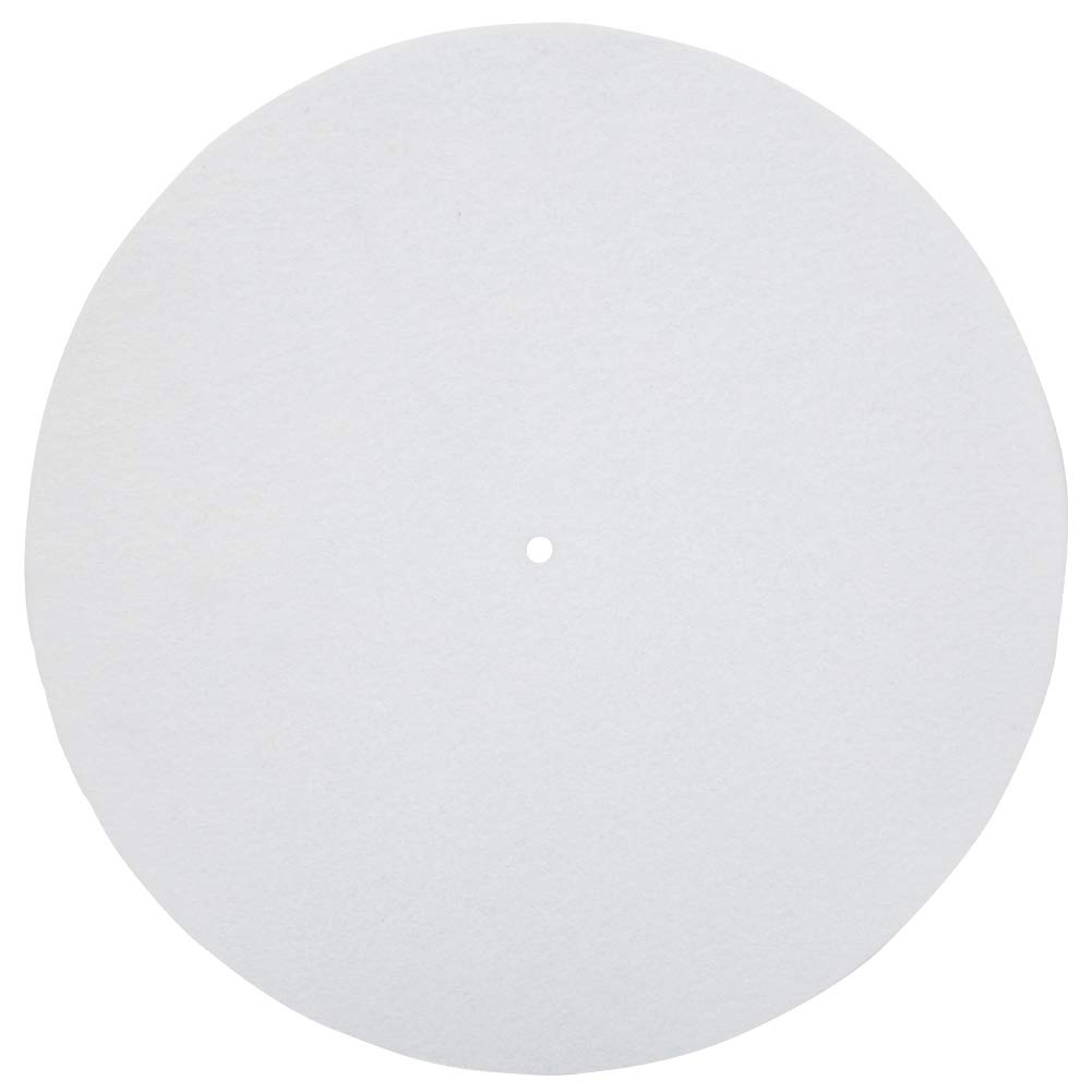Vinyl Tray Tray Anti-Vibration Wool Cushion for Vinyl Turntables Audiophile Protective Accessory (White)