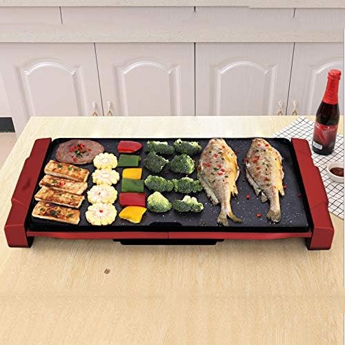 review UXZDX CUJUX Electric Grill Household Electric Bakeware Barbecue Plate Korean Non Stick Barbecue Pot Grill Iron Plate BBQ Meat Machine