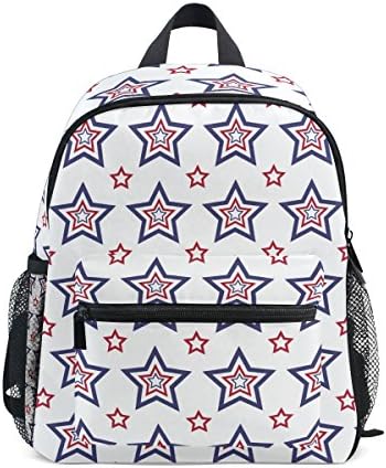 GIOVANIOR Red Blue Stars Travel School Backpack for Boys Girls Kids