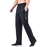 Zoulee New Men's Front Zipper Fly Open-Bottom Sweatpants Jogger Pants