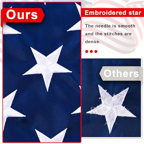 American Flag 3x5 FT Outdoor - USA Heavy Duty Nylon US Flags With