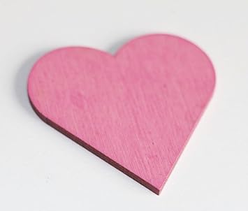 50 Stk Holzherzen 5cm rosa altrosa Tischkarten Herzen Holz Tischdeko ...