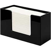 Black Paper Hand Towel Holder Countertop Acrylic Napkin Holders for Bathroom Trifold Paper Towels Dispenser Multifold C-Fold Z-Fold Modern Napkin Holder Dispenser for Kitchen Counter Bathroom Toilet