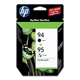 HP 94 Black & HP 95 Tri-color Original Ink Cartridges, 2 pack