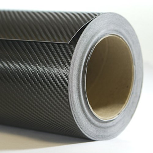 Black Carbon Fiber Vinyl Wrap - Outdoor rated for automotive use - 60" x 60 "