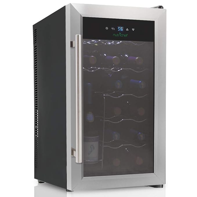 NutriChef PKTEWC18 18 Bottle Thermoelectric Wine Cooler / Chiller