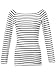 Maggie Tang Trendy Solid Fitted Off Shoulder Long Sleeve Blouse Top
