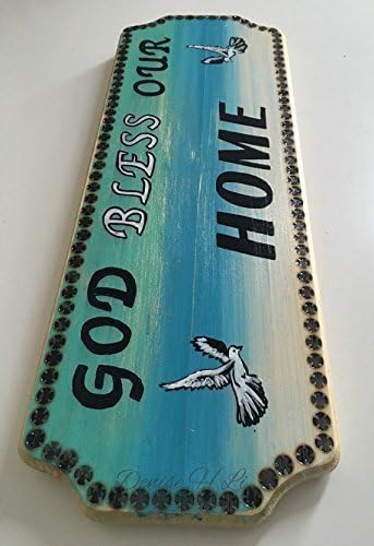 God Bless Our Home Wood Burnt Acrylic Plaque