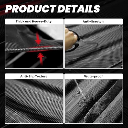 LASFIT Bed Mat for Toyota Tacoma 2024 2025 2026 Truck Bed (6ft,6'Bed), All Weather 6 ft Car Bed Liner for Toyota Tacoma Accessories, TPE Trunk Mat&Cargo Liner, Black