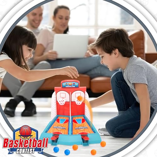 LovesTown Tabletop Basketball Game, Basketball Shooting Game Arcade Desktop Basketball Game for Adults Office Stress Relief Boys Girls Gift
